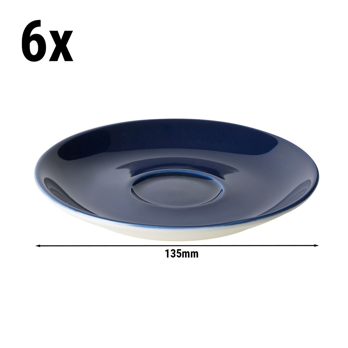 (6 kpl) BART COLOUR CAFE - Kahvikupin asetti - Pyöreä - Ø 135 mm - Sininen