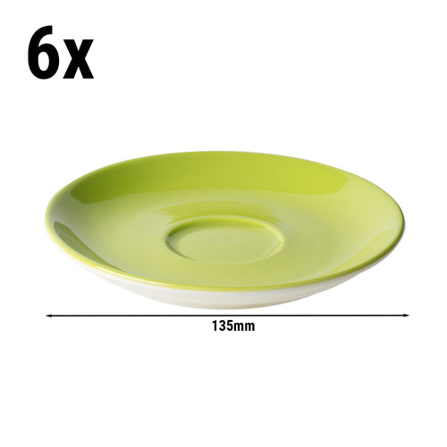 (6 pcs) BART COLOUR CAFE - Coffee saucers - Ø135mm - Lime