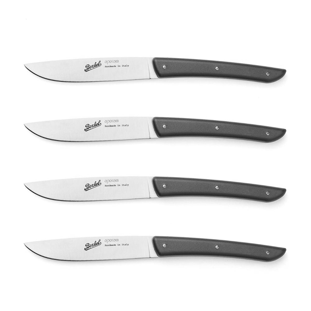 (4 kpl) BERKEL | Pihviveitsi - Musta - Terä: 110mm