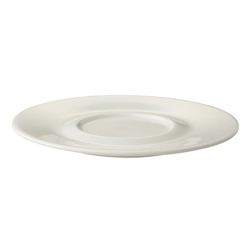 (12 pcs) LUX - Cappuccino saucers - Ø160mm - Ivory