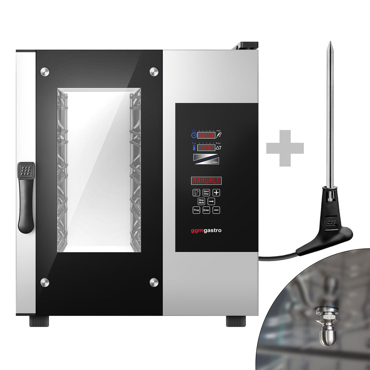 Commercial Electric Combi Oven - Digital Controls - 5x GN 1/1 - Slimline - incl. Automatic washing system & Core temperature probe