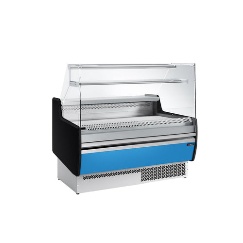 Kylmätiski - 1310x953 mm - 144 l - Väri hellenansininen - 2 ovea - 1 hyllyä - etulasi Suora
