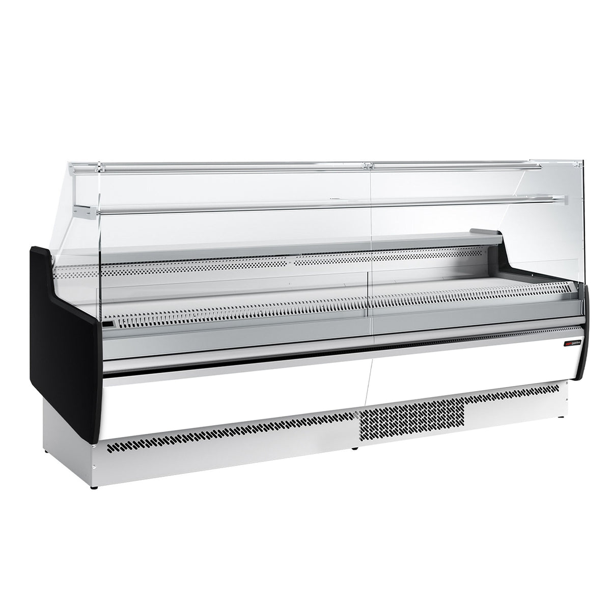 Kylmätiski - 2560x953 mm - 282 l - Väri valkoinen - 4 ovea - 1 hyllyä - etulasi Suora