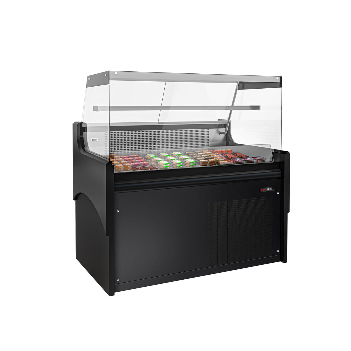 Serve Over Counter - 1280x975mm - black front - glass front - capacity 120 litres - marble worktop