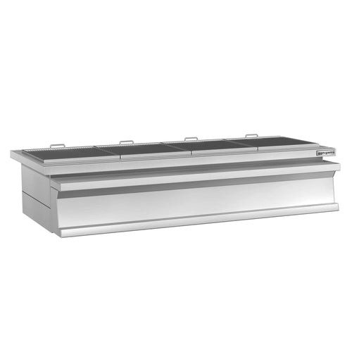 Hiiligrilli - 1 610 mm - 4 grilliritilää - Ruostumaton teräs