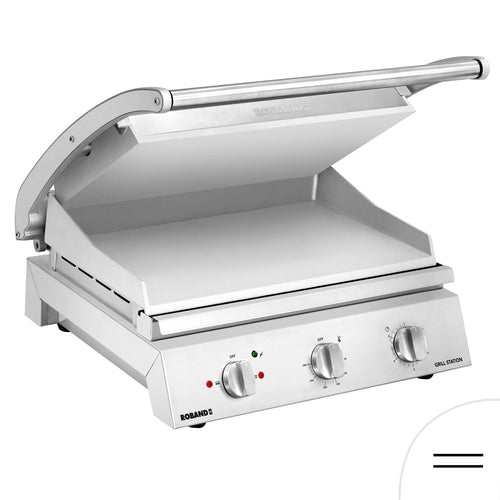 ROBAND | Kontaktigrilli / paninigrilli - 3,1 kW - sileä ylä- ja alapinta - grillauspinta: 500x275mm
