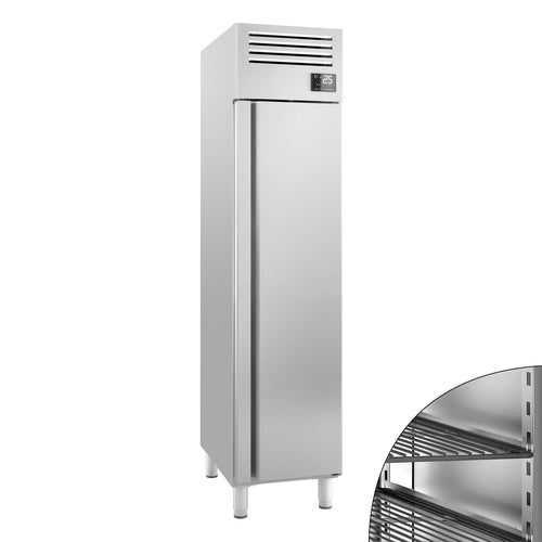 RST-kylmäkaappi PREMIUM PLUS - GN 1/1 - 482 mm - 325 l - +2…+6 °C - mitat 1 ovi - LED-valaistus, kiertoilmajäähdytys, automaattinen sulatus, digitaalinen termostaatti, R290