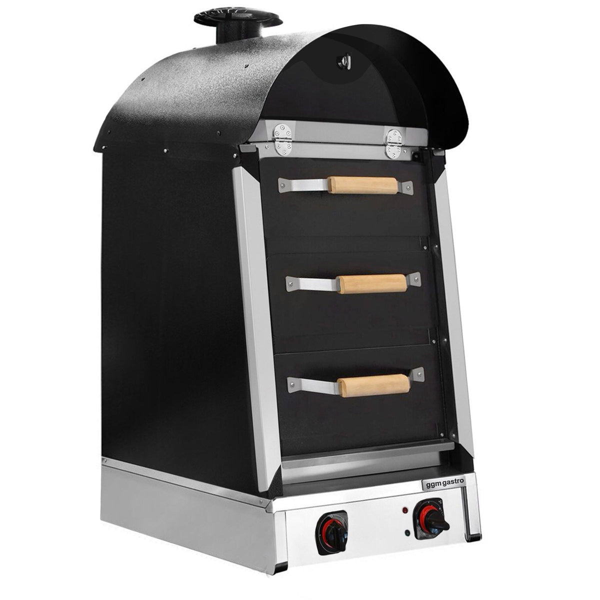 Sähkökäyttöinen perunauuni (kumpir) - manuaalinen - 4,5 kW - 530x740 mm - ruostumaton teräs - 3 laatikkoa