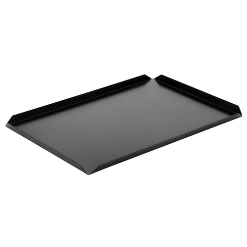 (5 pcs) Serving Platter - Aluminium - 400x100x10mm - Black - rectangular