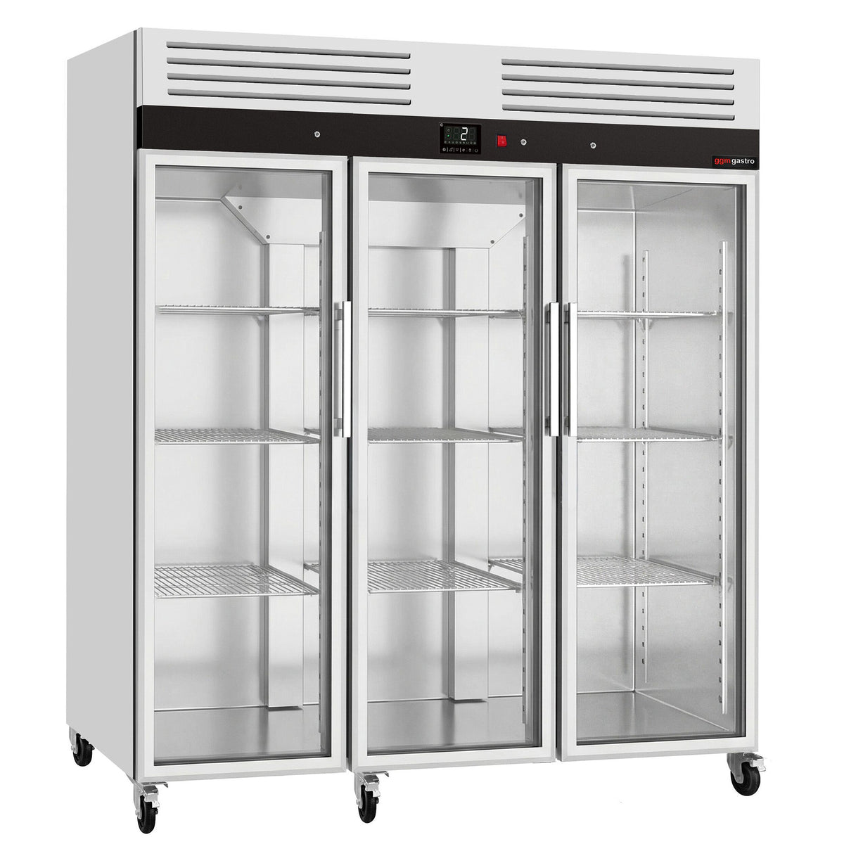 Commercial Upright Fridge ECO – Stainless Steel – 1590 L – 3 Glass Doors