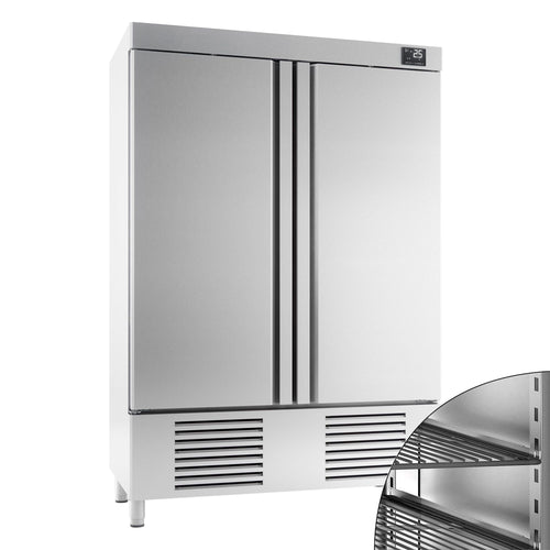 RST-kylmäkaappi PREMIUM PLUS - GN 1/1 - 1 110 l - +2…+8 °C - mitat 2 ovea - LED-valaistus, kiertoilmajäähdytys, automaattinen sulatus, digitaalinen termostaatti, R290, lukittava, itsesulkeutuvat ovet