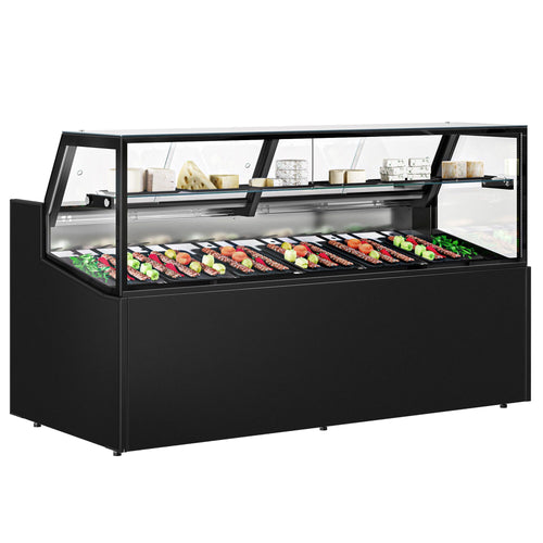 Kylmätiski - 1955x910 mm - 254 l - Väri musta - 1 hyllyä - etulasi Suora - Kaksoislasitus