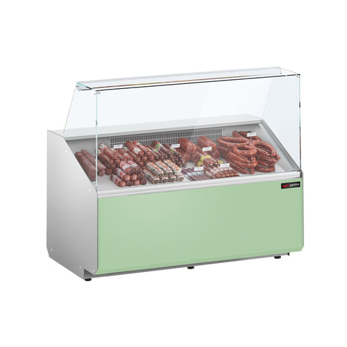 Kylmätiski - 1256x979 mm - 262 l - Etupaneeli hellänvihreä - 2 ovea - etulasi Suora