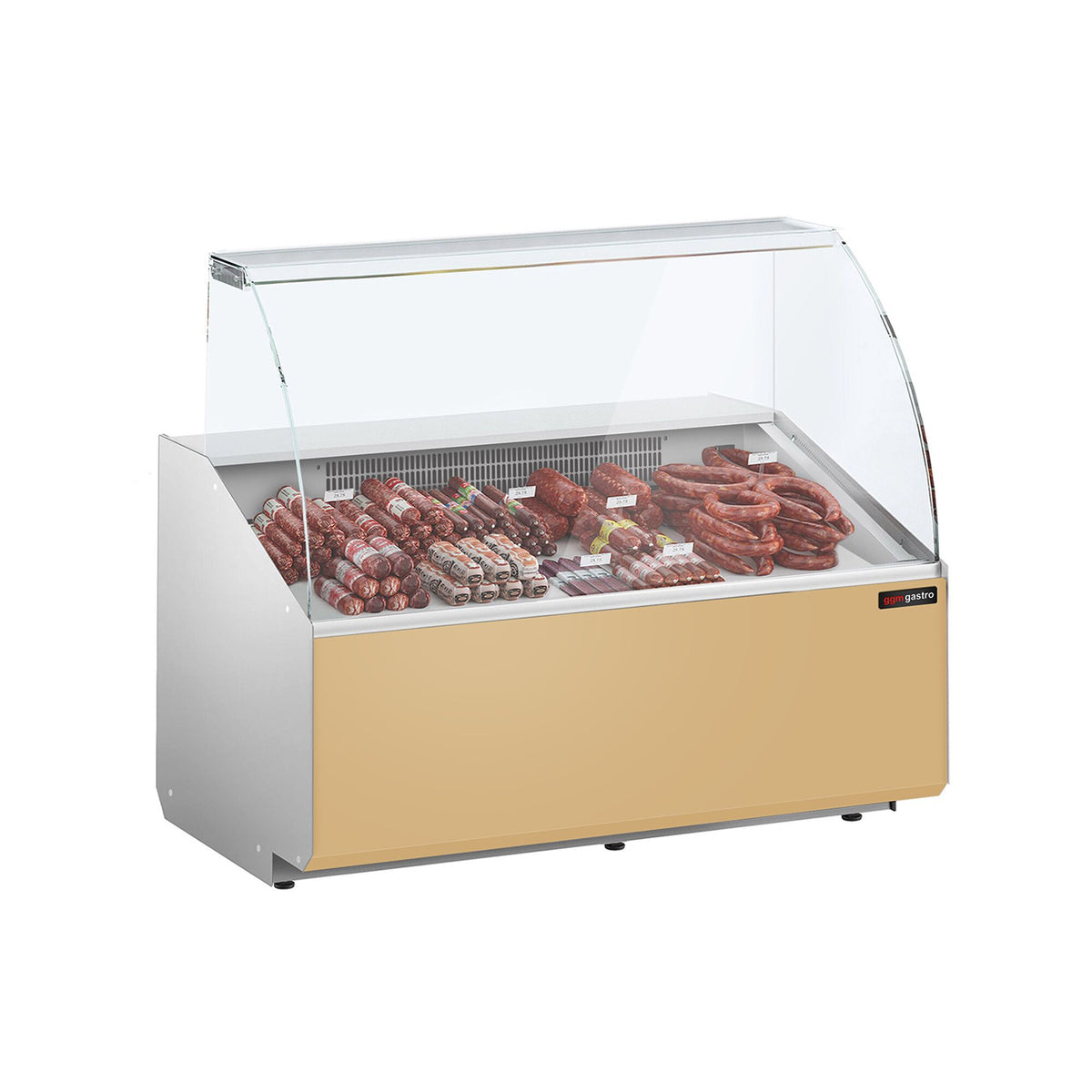 Kylmätiski - 1256x979 mm - 262 l - Väri beige - 2 ovea - etulasi Suora