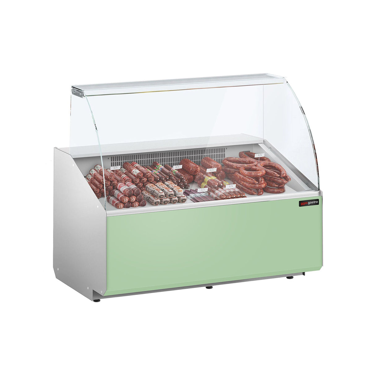 Kylmätiski - 1256x979 mm - 262 l - Etupaneeli hellanvihreä - etulasi Suora - 2 ovea