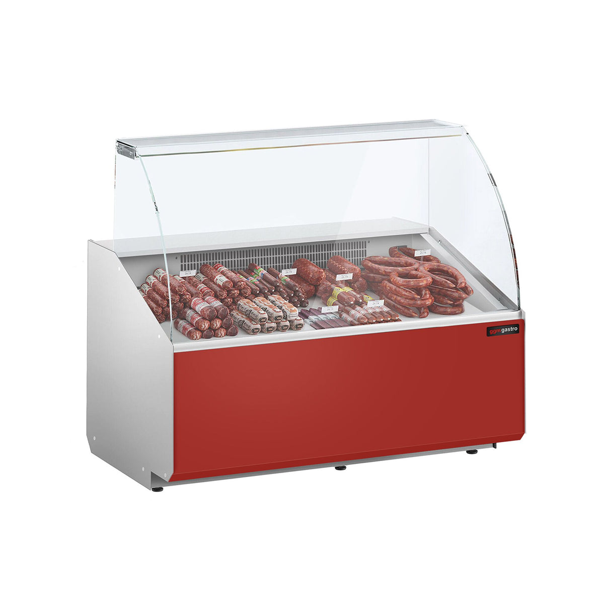 Kylmätiski - 1256x979 mm - 262 l - Etupaneeli tummanpunainen - 2 ovea