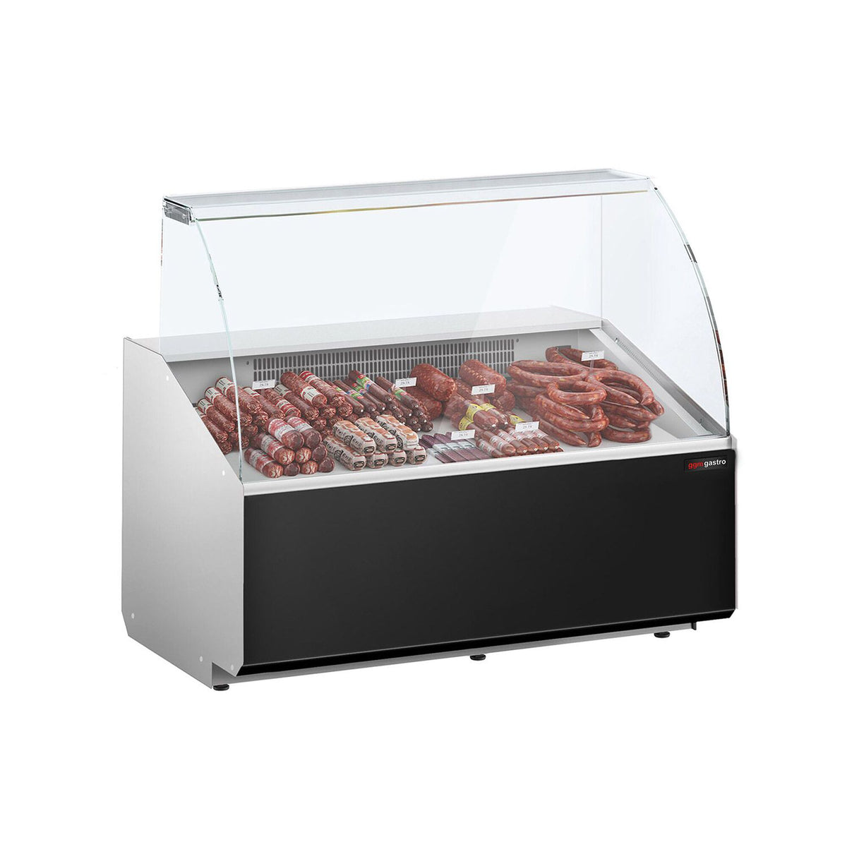 Kylmätiski - 1256x979 mm - 262 l - Väri musta - Etupaneeli musta - takana 2 ovea - 1 hyllyä - etulasi Suora