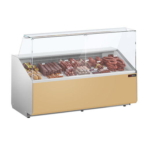 Kylmätiski - 1881x979 mm - 387 l - Väri beige - Etupaneeli beige - etulasi Suora - 3 ovea