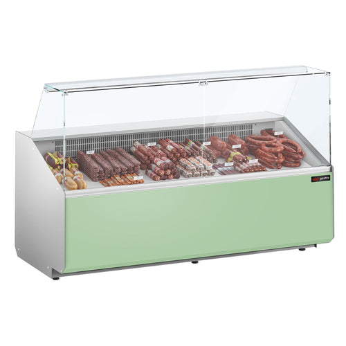 Kylmätiski - 2506x979 mm - 512 l - Väri hellanvihreä - 4 ovea - etulasi (Suora)