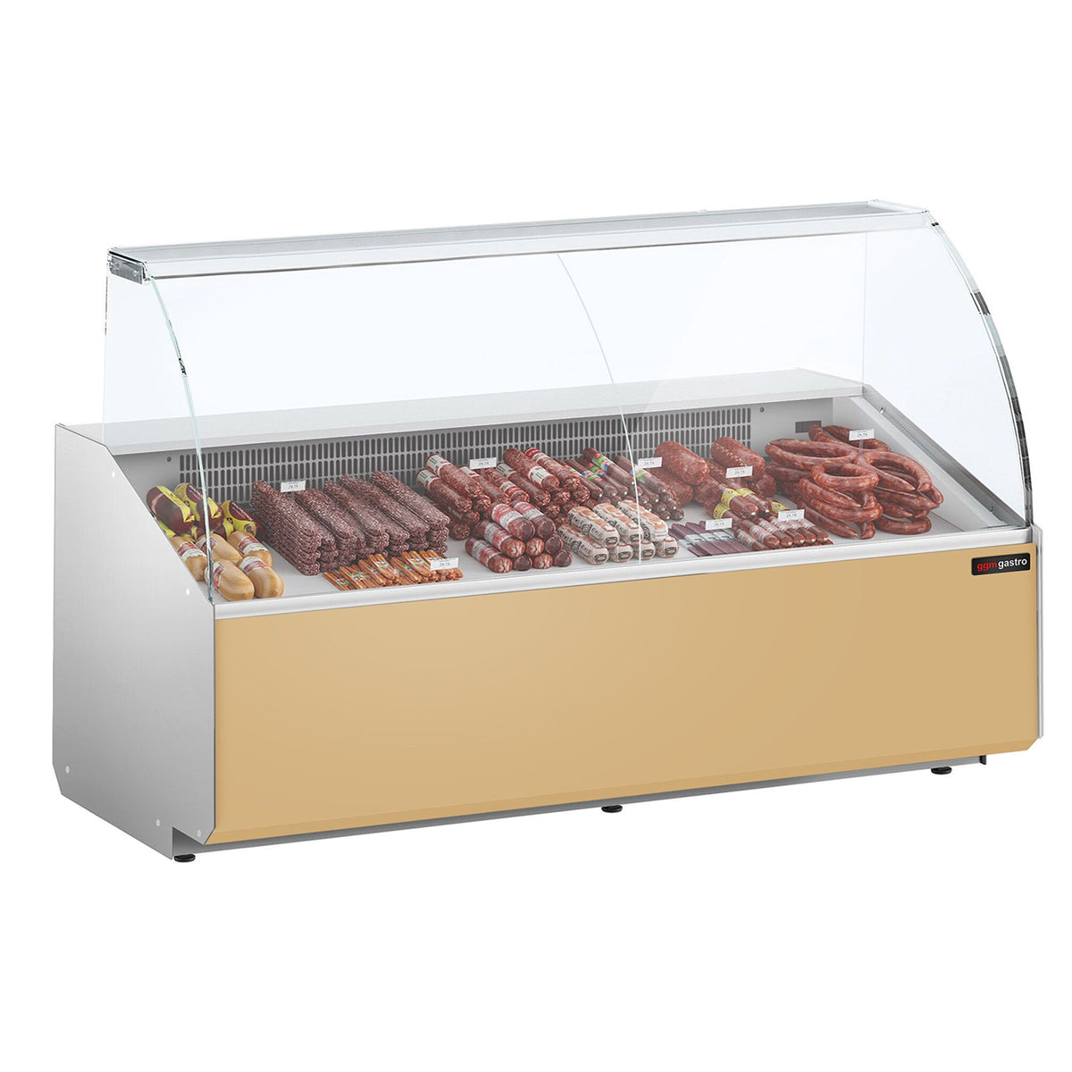 Kylmätiski - 2506x979 mm - 512 l - Väri beige - 4 ovea - etulasi (Suora)