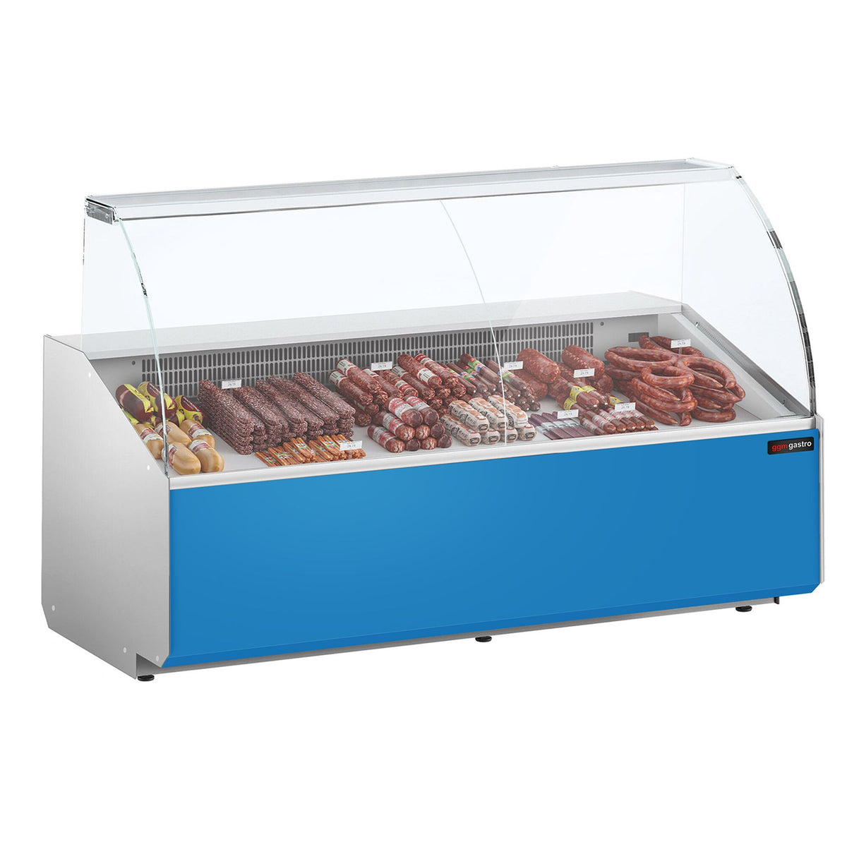 Kylmätiski - 2506x979 mm - 512 l - Väri hellsininen - etulasi Suora