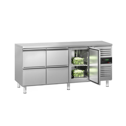 Kylmäpöytä ECO – 1795 x 700 mm – 1 ovi – 4 laatikkoa