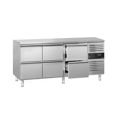 Commercial Counter Fridge ECO - 1795x700mm - with 6 drawers - capacity 417 litres