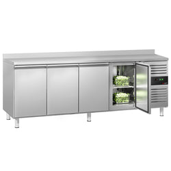 Kylmäpöytä ECO - 2230x700 mm - 553 l - 4 ovea - Takakoroke