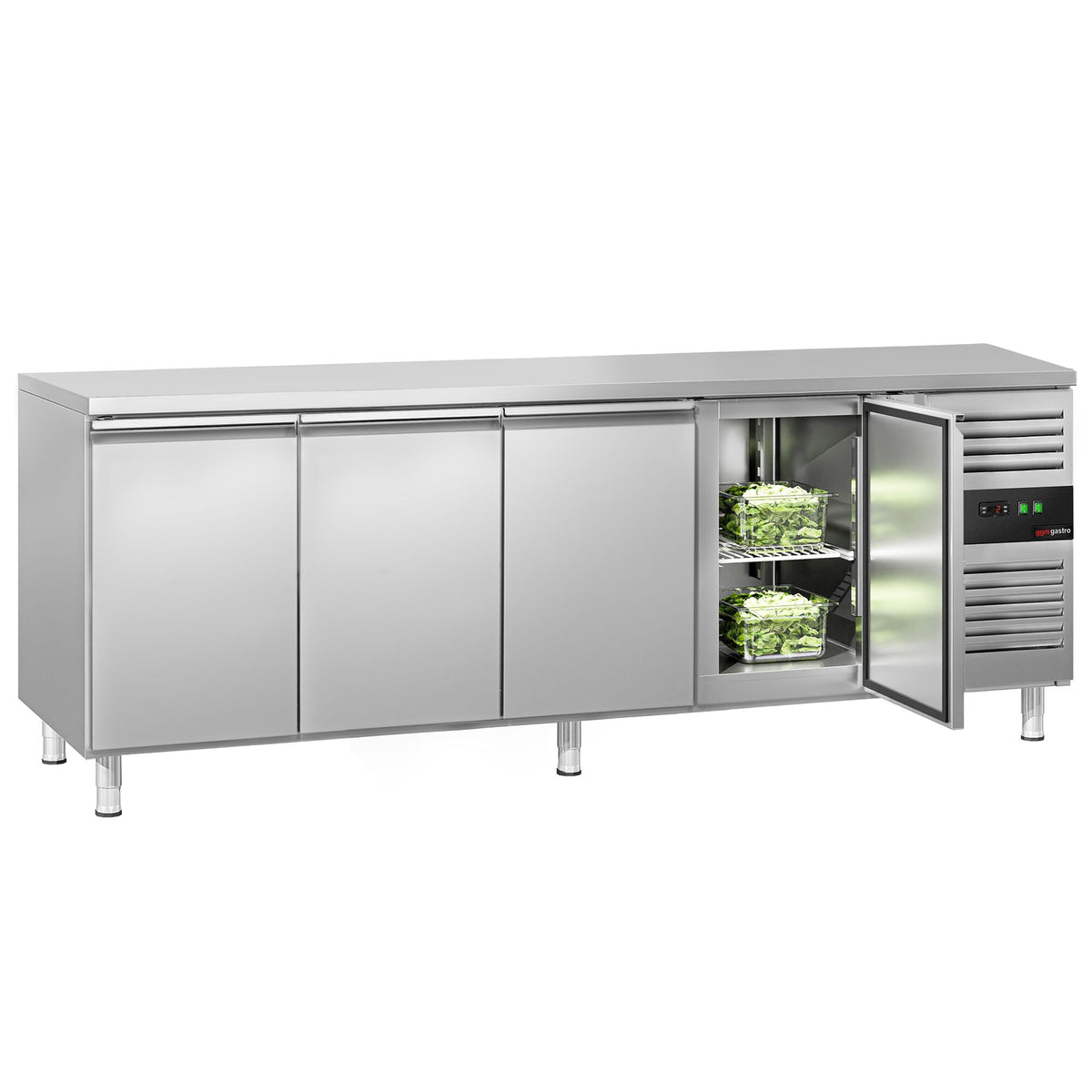 Kylmäpöytä ECO - 2230x700 mm - 553 l - 4 ovea