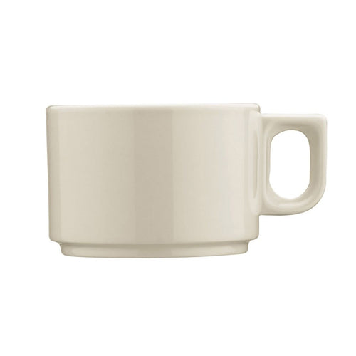 (24 kpl) PERA Creme - Kahvikuppi - 70 ml - Valkoinen - jossa pinottava muoto