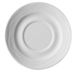 (6 pcs) SEA WAVE - Espresso saucers - Ø110mm - White