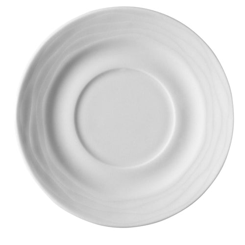 (6 pcs) SEA WAVE - Espresso saucers - Ø110mm - White