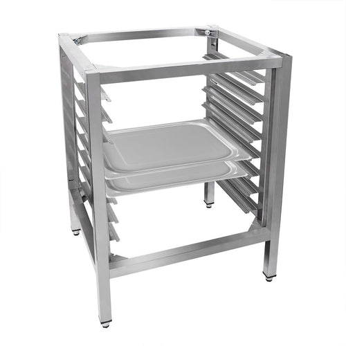 Kombiuunin alusta - 710x630 mm; 1 000 mm - ruostumaton teräs - yhteensopiva: KB511 & KB1011 - sis. Blechhalter 8x GN 1/1