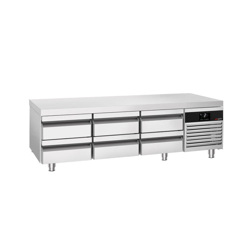Kylmäalakaappi vetolaatikoilla PREMIUM - -2 - 8 °C - 2000 mm - 210 l - 6 vetolaatikkoa - 6 x GN 1/1