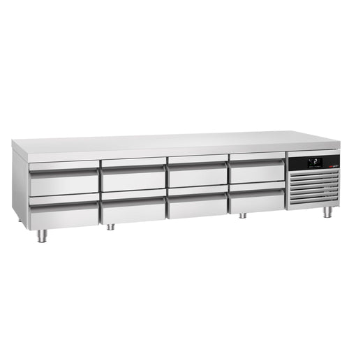Kylmäalakaappi vetolaatikoilla PREMIUM - -2 - 8 °C - 2400 mm - 310 l - 8 vetolaatikkoa - 8 x GN 1/1