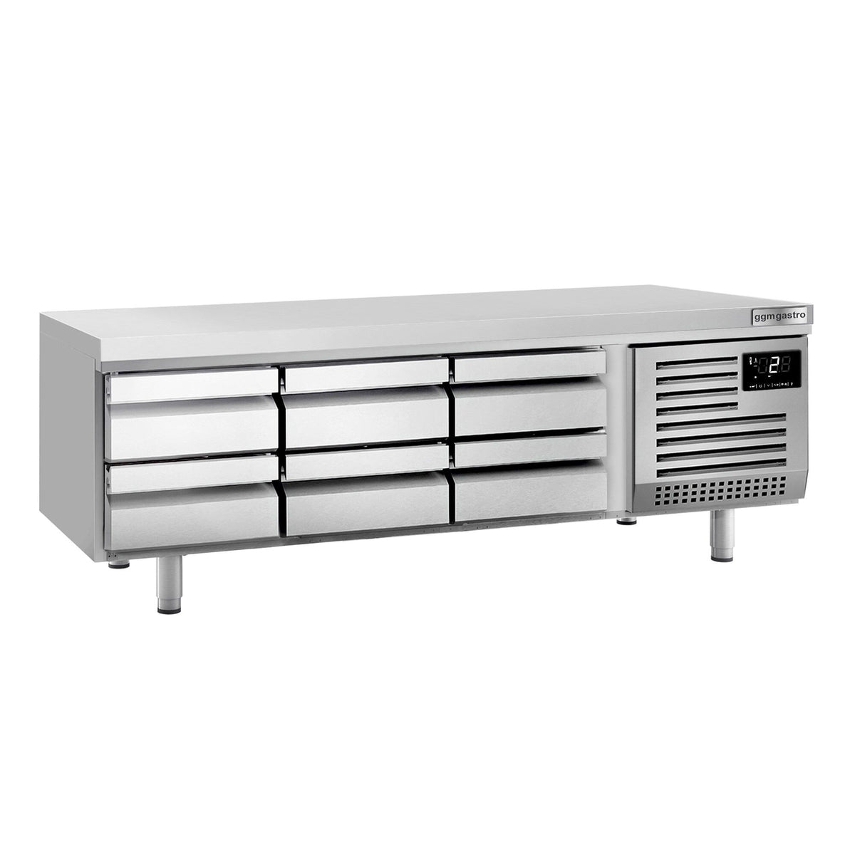 Commercial Chef Base PREMIUM PLUS - -2 to +8°C - 2000mm - 6 Drawer - 6x GN 1/1