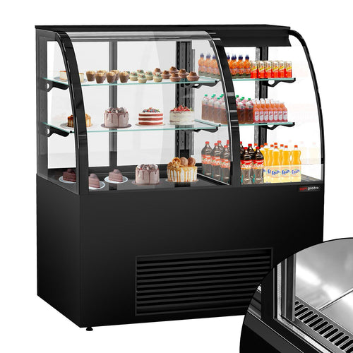 Kylmämyyntivitriini - itsepalvelu - 1400 mm - kaksinkertainen lasi - 2 hyllyä - LED-valaistus