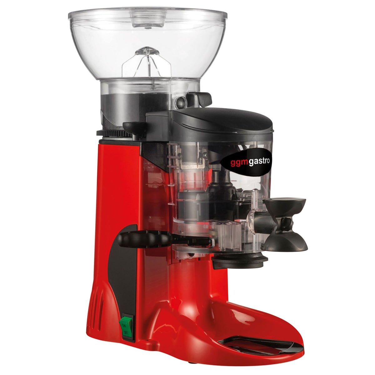 Espressomylly - 1 kg - Melutaso 77 dB - Annostelijalla - Punainen