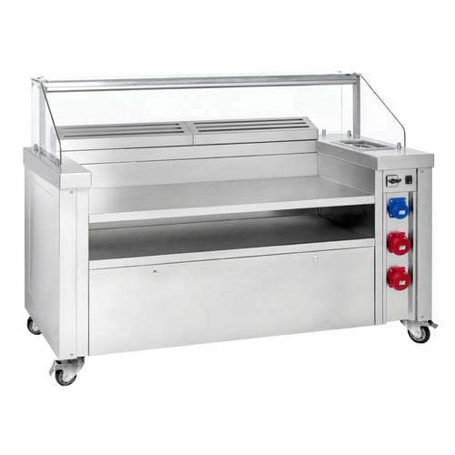 Mobile Cooking Station - 1600x850mm - Height: 1170mm