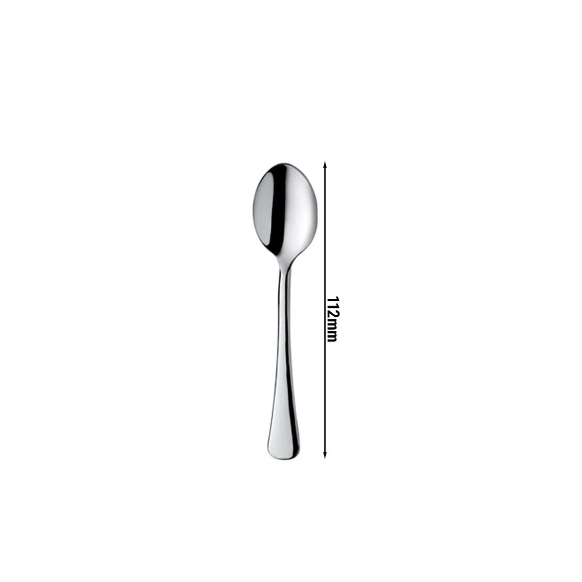 (12 pcs) Teaspoon PREMIUM - Mila - 18/10 stainless steel - 112mm - Mirror