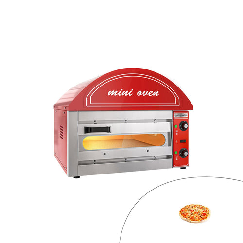 Sähköinen minipizzauuni - 530x430 mm - 1 x Ø 34 cm - Ø 34 cm pizza - enintään 280 °C - Manuaalinen - musta