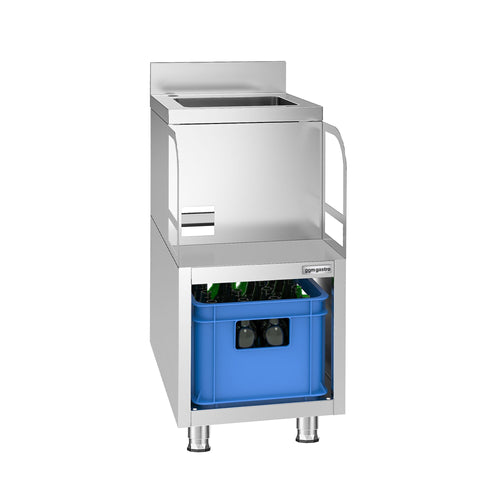 Blenderiasema - ruostumatonta terästä - 400x590 mm - 1 allas & barmixer-alue