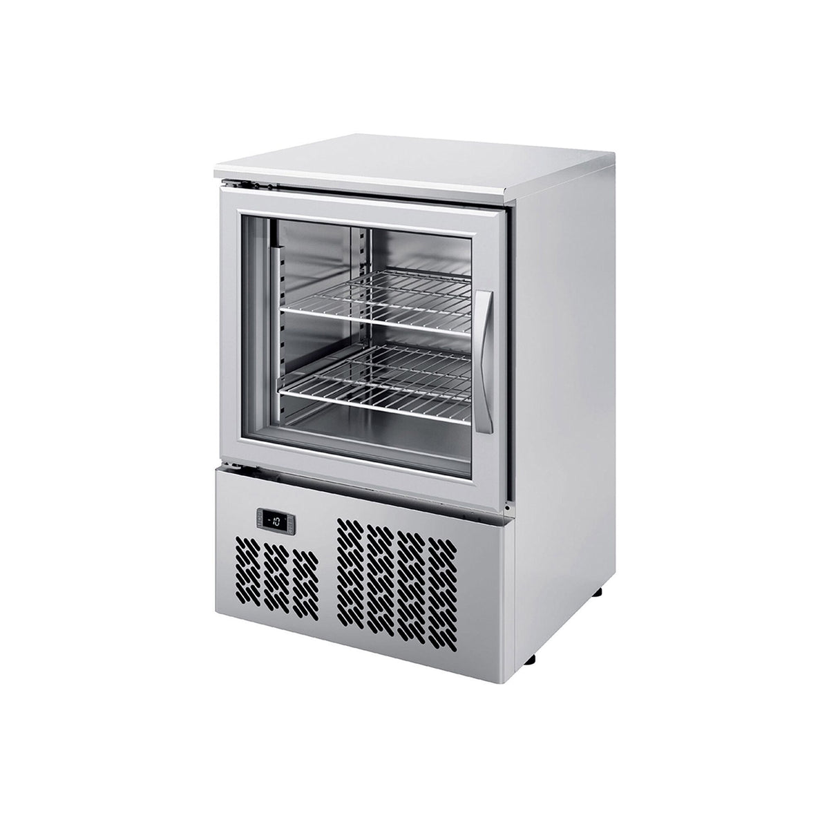 Lasiovi-pakastin - ruostumaton teräs - 570 mm - 95 l - 1 lasiovi & lukittava - ruostumaton teräsovi