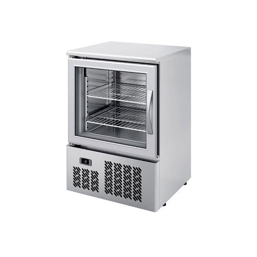 Lasiovi-pakastin - ruostumaton teräs - 570 mm - 95 l - 1 lasiovi & lukittava - ruostumaton teräsovi