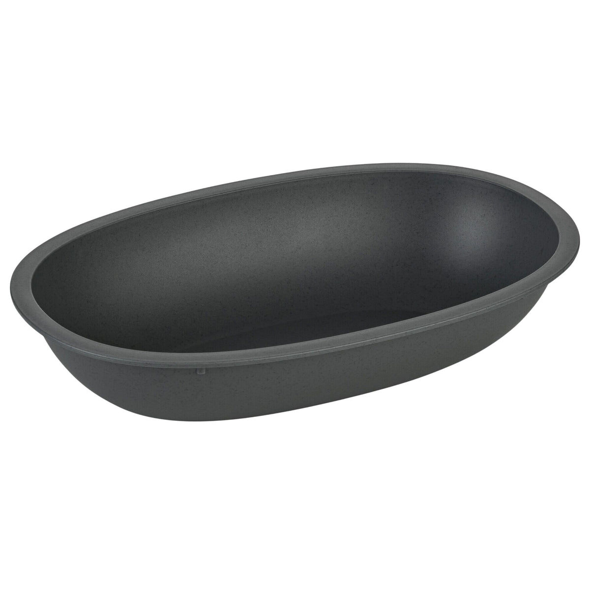 (12 pcs) Food Lidding Tray Polypropylene - 800ml - Oval - Grey