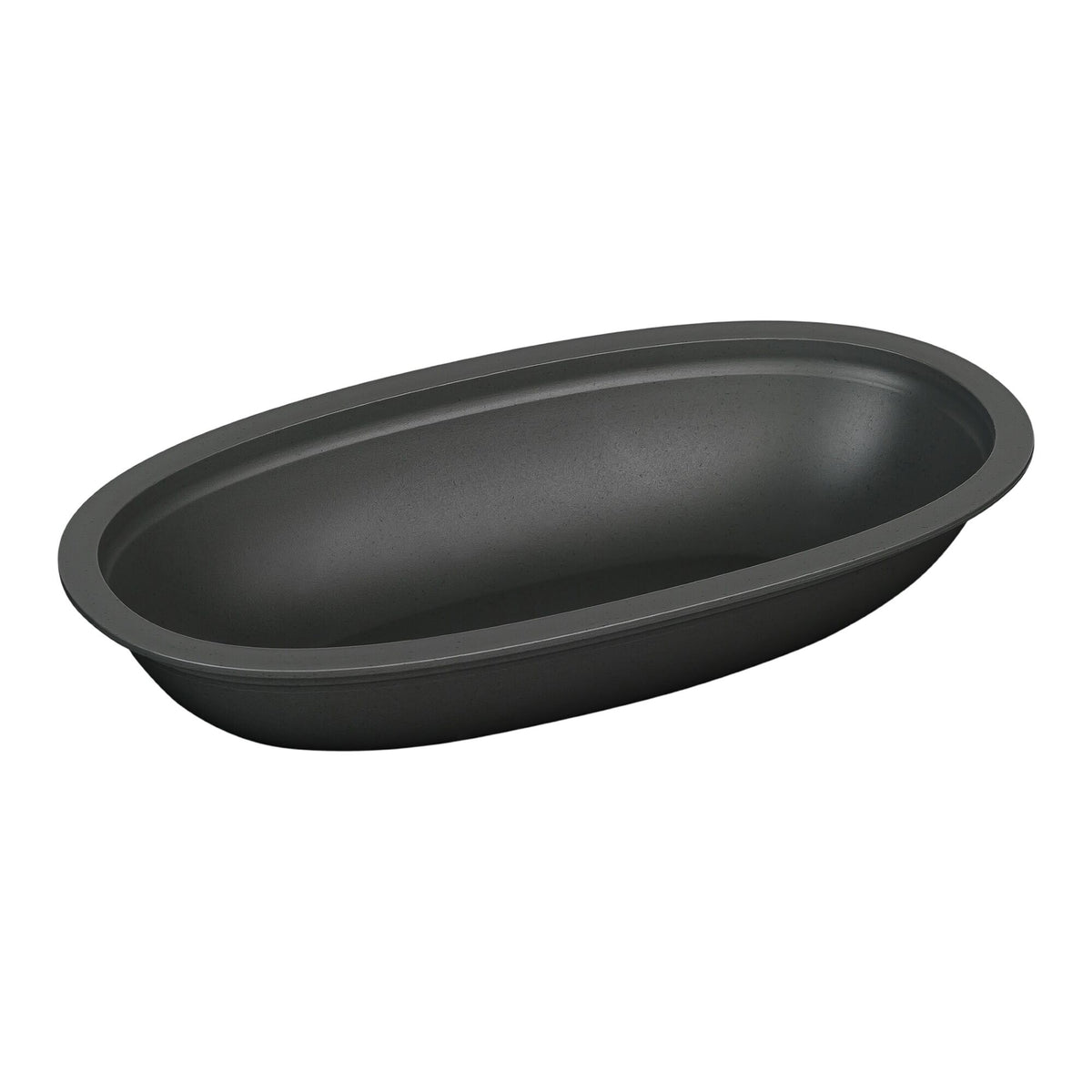 (12 pcs) Food Lidding Tray - 500ml - Oval - Grey