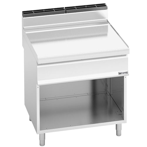Neutraali elementti - Lorenzo 700 -sarja - 800x714 mm; 1 020 mm - ruostumaton teräs AISI 304; takakoroke; pyöristetyt kulmat; korkeussäädettävät jalat - sis. avoin alakaappi