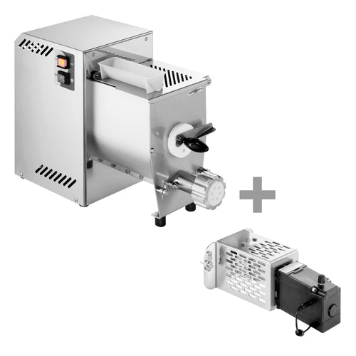 Sähkökäyttöinen pastakone vaivaustoiminnolla - 4,2 kg/h - 370 W - matriisi Ø 59 mm - sis. pastaleikkurin