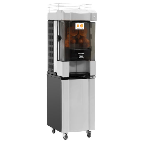 Appelsiinipuristin - sähkökäyttöinen - automaattinen - 100 kg - 25 appelsiinia/min - ominaisuuksilla: automaattinen hedelmänsyöttö, max. Ø 60–75 mm - harmaa - sis. jalustan