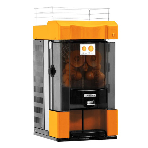 Appelsiinipuristin - sähkökäyttöinen - automaattinen - 370 W - 25 appelsiinia/min - ominaisuuksilla: automaattinen hedelmänsyöttö, max. Ø 60–75 mm - oranssi